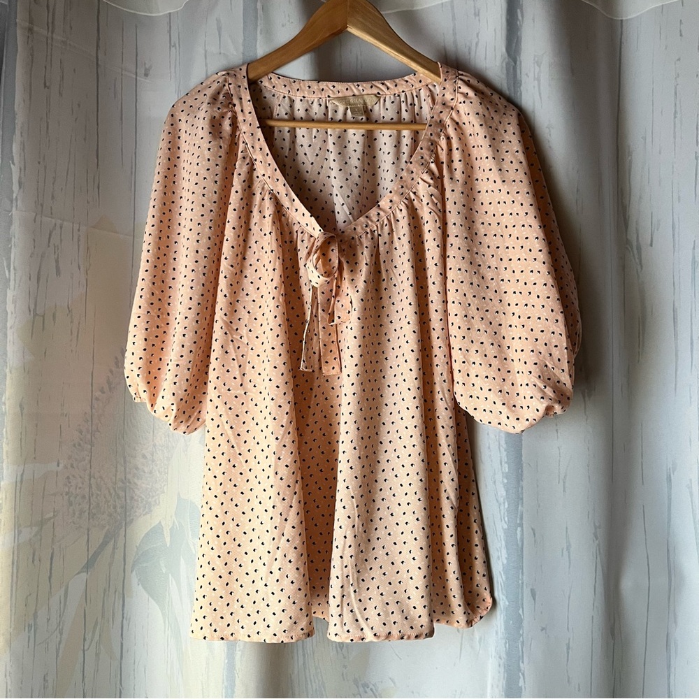 HOPE & HARLOW Women’s Tie Front Short Sleeve Top